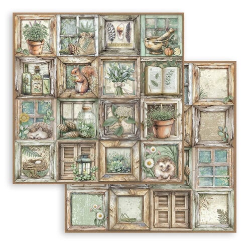 Stamperia - Herbarium Silvae Collection - 12 x 12 Double Sided Paper - Frames 1 Stamperia - Herbarium Silvae Collection - 12 x 12 Double Sided Paper - Frames