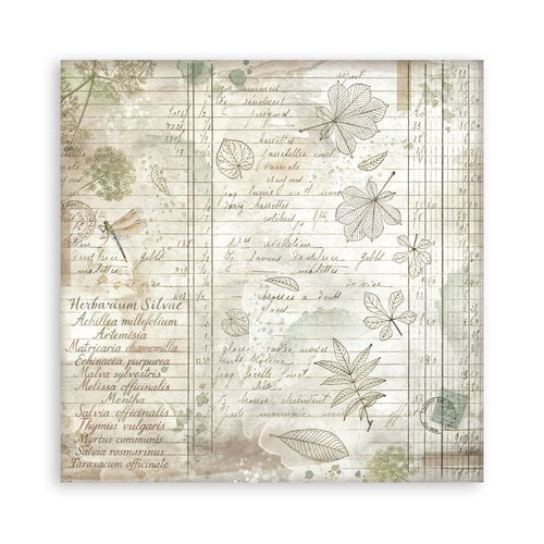 Stamperia - Herbarium Silvae Collection - 8 x 8 Paper Pad - Single Face