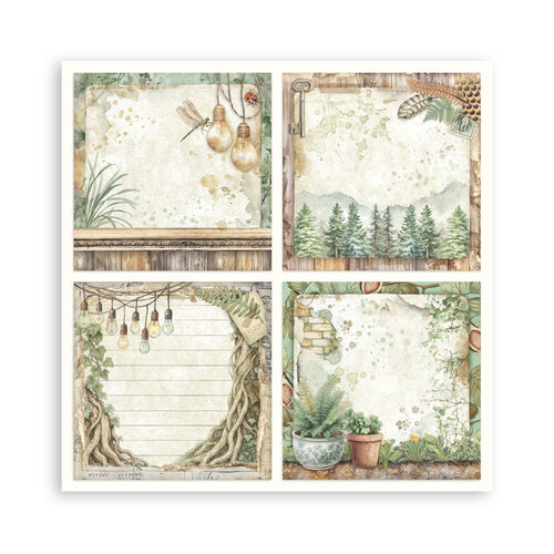Stamperia - Herbarium Silvae Collection - 8 x 8 Paper Pad - Single Face