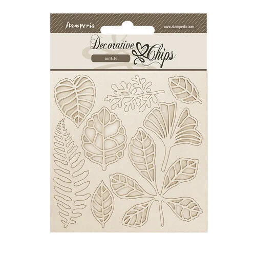 Stamperia - Herbarium Silvae Collection - Decorative Chips - Leaves 1 Stamperia - Herbarium Silvae Collection - Decorative Chips - Leaves