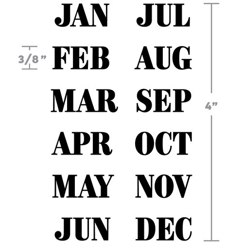 Scrapbook.com - Clear Photopolymer Stamp Set - Just Months