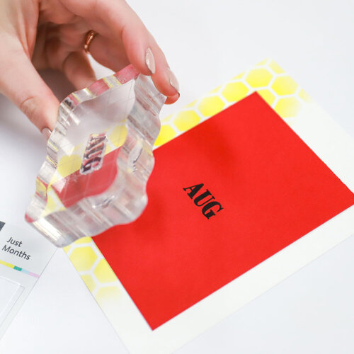 Scrapbook.com - Clear Photopolymer Stamp Set - Just Months