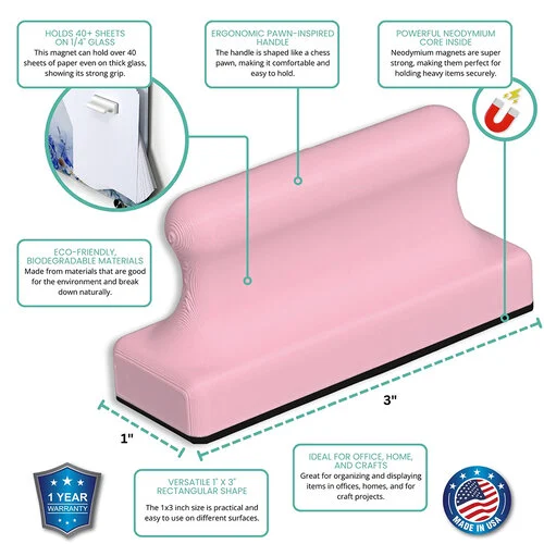 Glassboard Studio - MegaPawn Neodymium Magnet - Blush Pink - 2 Pack