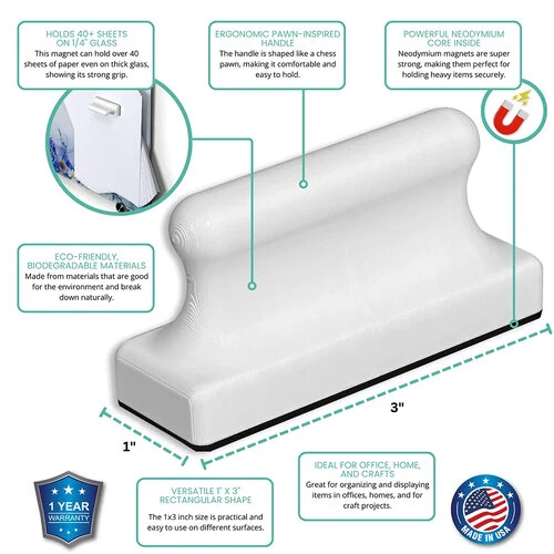 Glassboard Studio - MegaPawn Neodymium Magnet - Snow White - 2 Pack