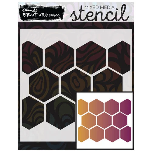 Brutus Monroe - Merry Making Collection - Stencils - Hexagon Basics 1 Brutus Monroe - Merry Making Collection - Stencils - Hexagon Basics