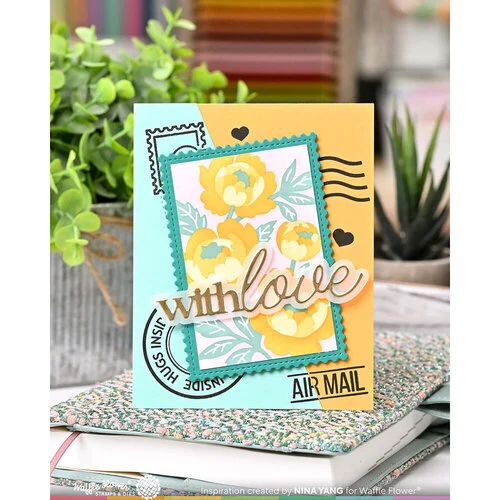 Waffle Flower Crafts - Craft Dies - With Love Word 2 Waffle Flower Crafts - Craft Dies - With Love Word