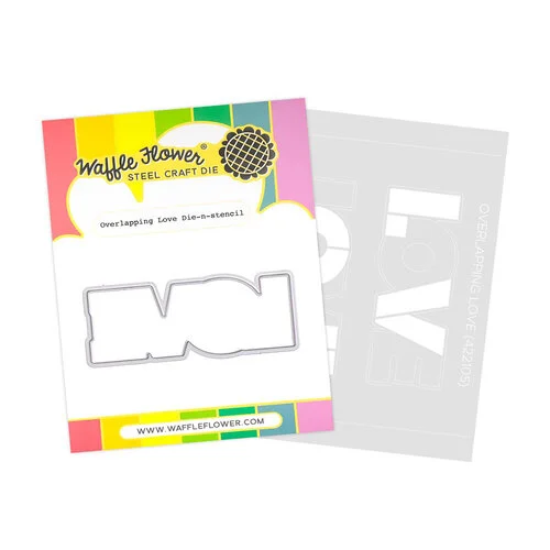 Waffle Flower Crafts - Die-N-Stencil - Overlapping Love 1 Waffle Flower Crafts - Die-N-Stencil - Overlapping Love