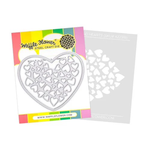 Waffle Flower Crafts - Die-N-Stencil - Inlaid Hearts 1 Waffle Flower Crafts - Die-N-Stencil - Inlaid Hearts