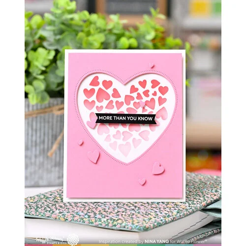 Waffle Flower Crafts - Die-N-Stencil - Inlaid Hearts 5 Waffle Flower Crafts - Die-N-Stencil - Inlaid Hearts