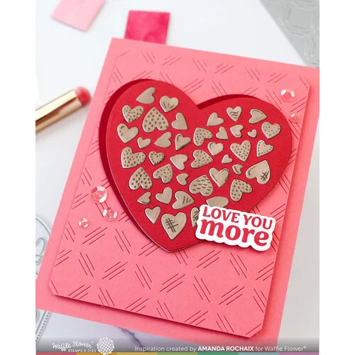 Waffle Flower Crafts - Die-N-Stencil - Inlaid Hearts 9 Waffle Flower Crafts - Die-N-Stencil - Inlaid Hearts