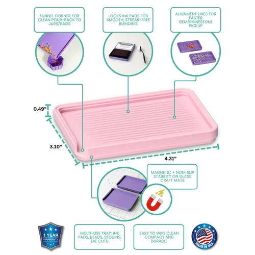 Glassboard Studio - MagInk Tray - Blush Pink - Set of 2