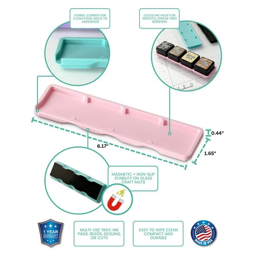 Glassboard Studio - MagInk Quad Tray - Blush Pink - Set of 2