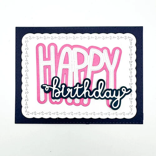 Emily Moore Designs - Dies - Happy Birthday Word - Short and Sweet