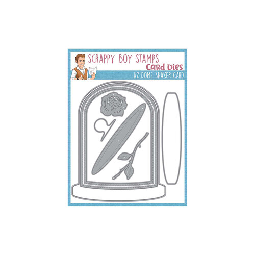 Scrappy Boy Stamps - Dies - A2 Dome Shaker Card