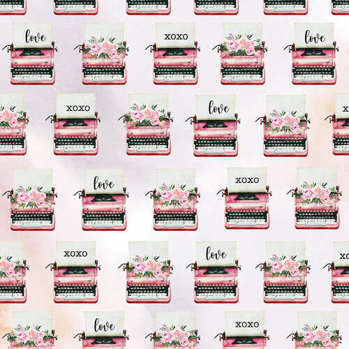 Memory Place - Sending Love Collection - 12 x 12 Double Sided Paper - 04