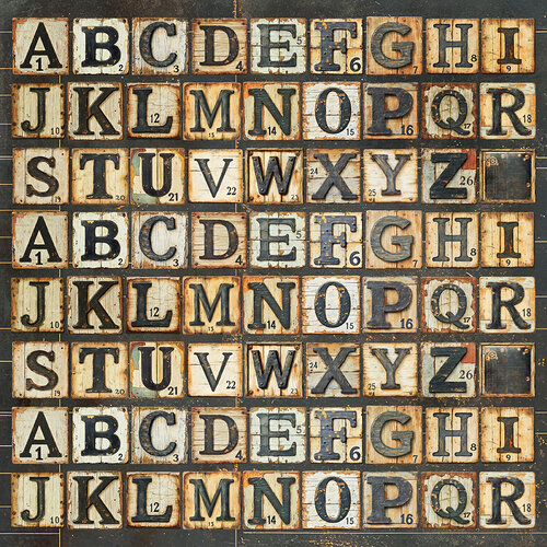 Memory Place - Visionaries Collection - 12 x 12 Double Sided Paper - Letters 2 Memory Place - Visionaries Collection - 12 x 12 Double Sided Paper - Letters