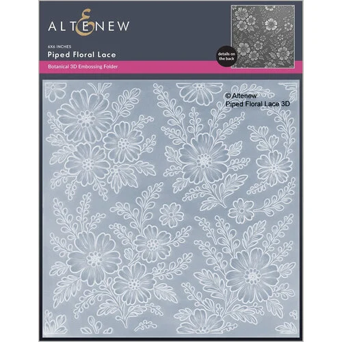 Altenew - Embossing Folder - 3D - Piped Floral Lace 1 Altenew - Embossing Folder - 3D - Piped Floral Lace