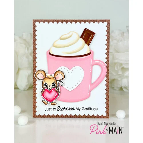 Pink and Main - Clear Photopolymer Stamps - December Mouse 2 Pink and Main - Clear Photopolymer Stamps - December Mouse