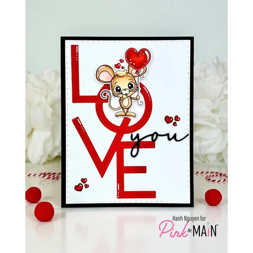 Pink and Main - Clear Photopolymer Stamps - December Mouse 3 Pink and Main - Clear Photopolymer Stamps - December Mouse