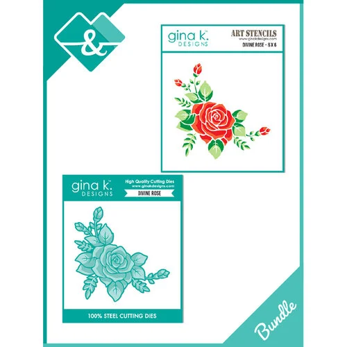Gina K Designs - Stencil and Die Set - Divine Rose