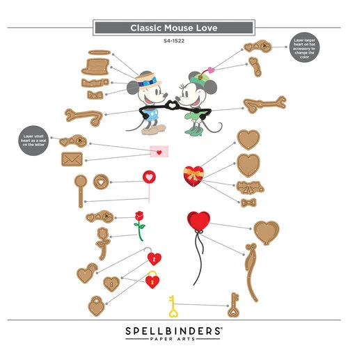 Spellbinders - Classic Mouse Love Collection - Etched Dies - Classic Mouse Love 3 Spellbinders - Classic Mouse Love Collection - Etched Dies - Classic Mouse Love