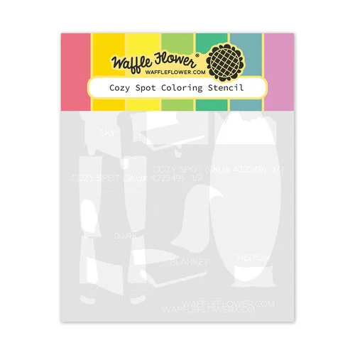 Waffle Flower Crafts - Coloring Stencils - Cozy Spot