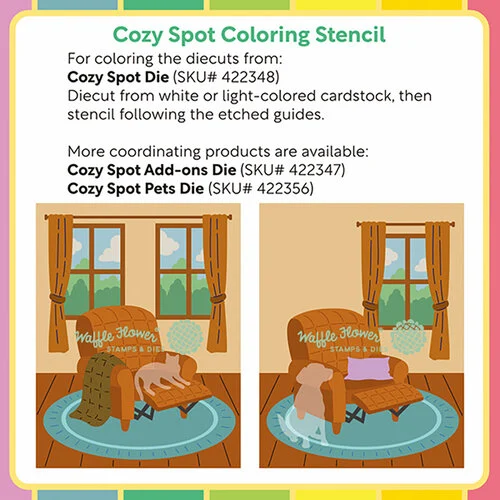 Waffle Flower Crafts - Coloring Stencils - Cozy Spot