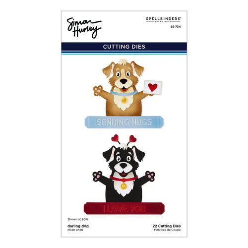 Spellbinders - Simon Hurley - Sending Hugs Collection - Etched Dies - Darling Dog