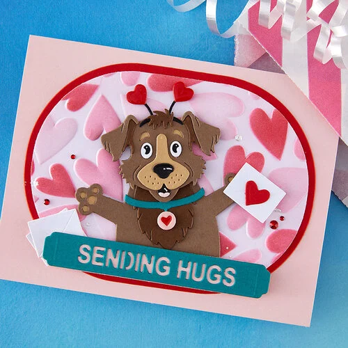 Spellbinders - Simon Hurley - Sending Hugs Collection - Etched Dies - Darling Dog