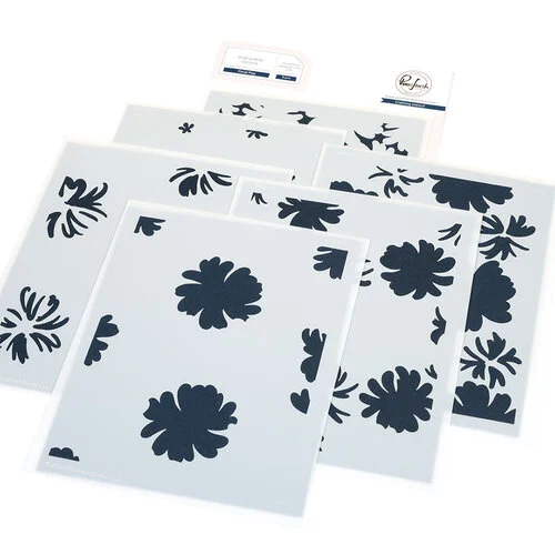 Pinkfresh Studio - Artful Foundations Collection - Stencils - Petal Pop