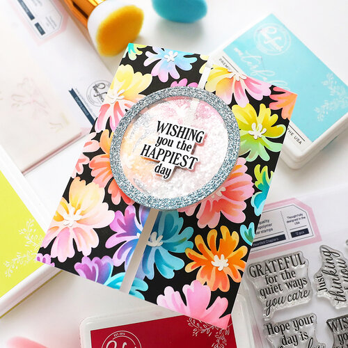 Pinkfresh Studio - Artful Foundations Collection - Stencils - Petal Pop