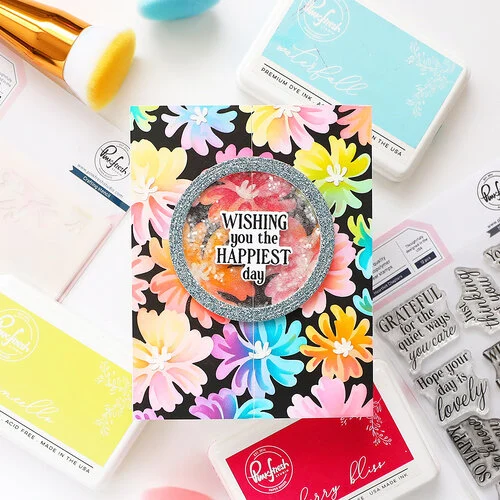 Pinkfresh Studio - Artful Foundations Collection - Stencils - Petal Pop