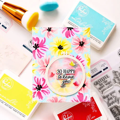Pinkfresh Studio - Artful Foundations Collection - Stencils - Petal Pop