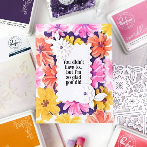 Pinkfresh Studio - Artful Foundations Collection - Stencils - Petal Pop
