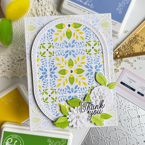 Pinkfresh Studio - Artful Foundations Collection - Stencils - Petal Mosaic