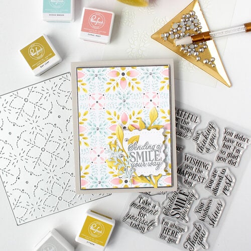 Pinkfresh Studio - Artful Foundations Collection - Stencils - Petal Mosaic