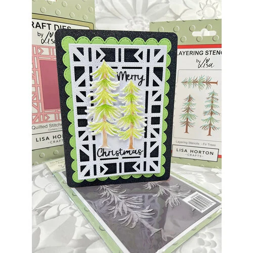 Lisa Horton Crafts - Christmas - 3D Embossing Folder - Fir Trees 3 Lisa Horton Crafts - Christmas - 3D Embossing Folder - Fir Trees