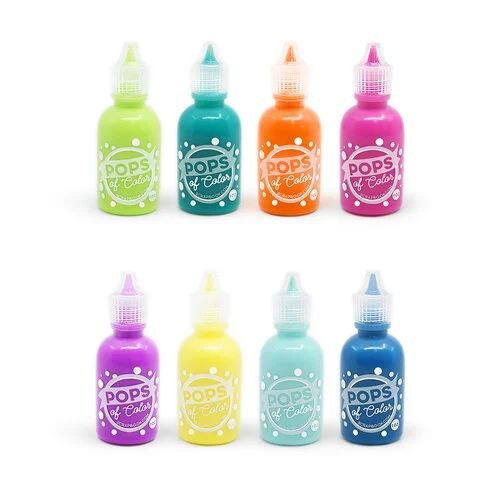 Scrapbook.com - Pops of Color - Gloss - Summer Bundle - 1oz - with ColorCase Storage - Kit