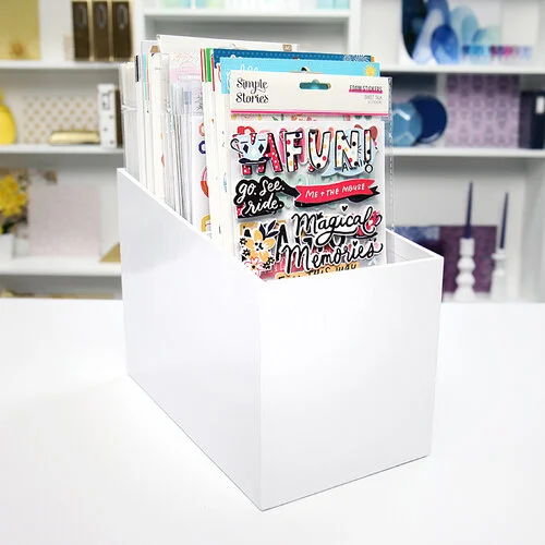 Scrapbook.com - Craft Room Basics - Tall Sticker Organizer - White - 2 Pack Bundle 3 Scrapbook.com - Craft Room Basics - Tall Sticker Organizer - White - 2 Pack Bundle