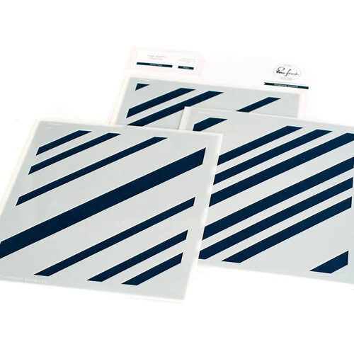 Pinkfresh Studio - Layering Stencils - Dainty Plaid 1 Pinkfresh Studio - Layering Stencils - Dainty Plaid