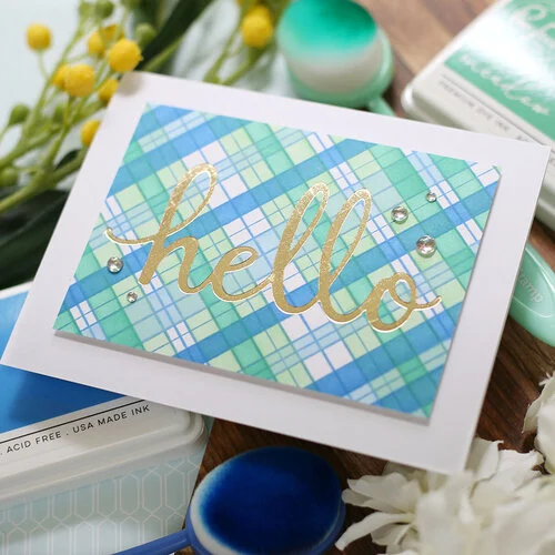 Pinkfresh Studio - Layering Stencils - Dainty Plaid 6 Pinkfresh Studio - Layering Stencils - Dainty Plaid