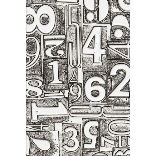 Sizzix - Tim Holtz - 3D Texture Fades - Embossing Folder - Numbered 2 Sizzix - Tim Holtz - 3D Texture Fades - Embossing Folder - Numbered