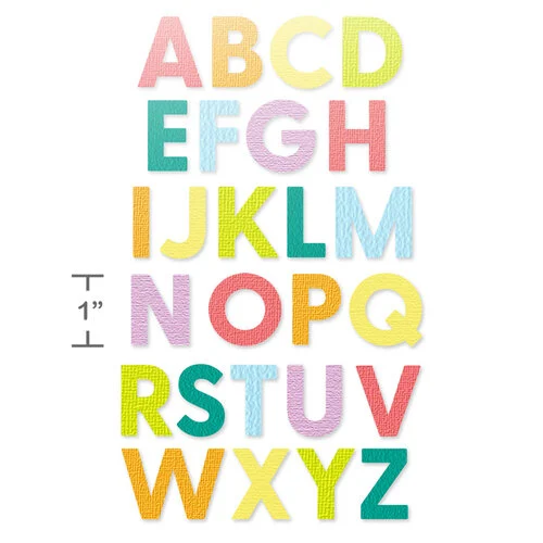 Scrapbook.com - Decorative Die Set - Bold Basic Alphabet - Upper and Lower 2 Scrapbook.com - Decorative Die Set - Bold Basic Alphabet - Upper and Lower