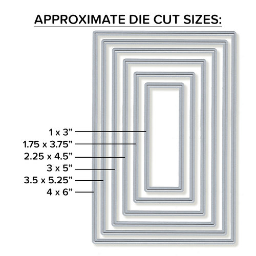 Sizzix - Big Shot Machine Die Cutting Bundle - Nested Rectangles 8 Sizzix - Big Shot Machine Die Cutting Bundle - Nested Rectangles