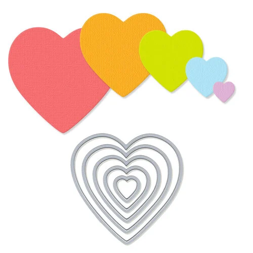 Scrapbook.com - Decorative Die Set - Nested Hearts 1 Scrapbook.com - Decorative Die Set - Nested Hearts