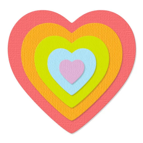 Scrapbook.com - Decorative Die Set - Nested Hearts 2 Scrapbook.com - Decorative Die Set - Nested Hearts