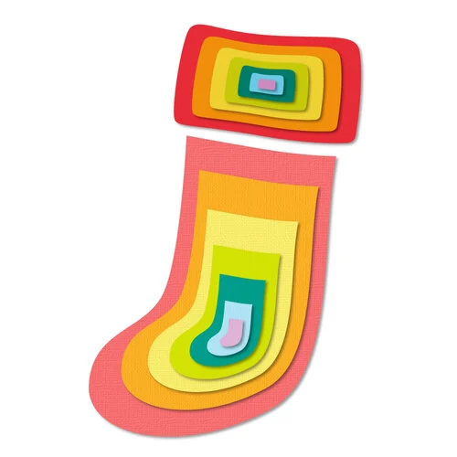 Scrapbook.com - Decorative Die Set - Nested Stockings