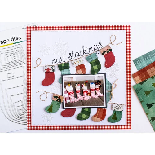 Scrapbook.com - Decorative Die Set - Nested Stockings