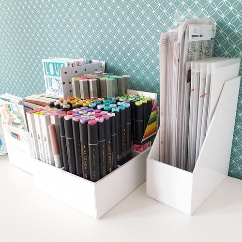 Scrapbook.com - Craft Room Basics - 6x8 Paper Pad Holder - White 11 Scrapbook.com - Craft Room Basics - 6x8 Paper Pad Holder - White