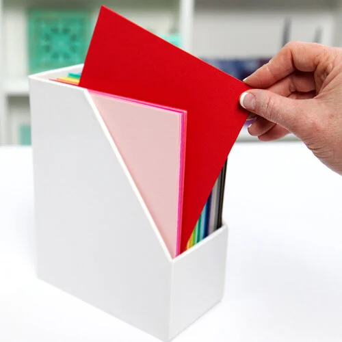 Scrapbook.com - Craft Room Basics - 6x8 Paper Pad Holder - White 3 Scrapbook.com - Craft Room Basics - 6x8 Paper Pad Holder - White
